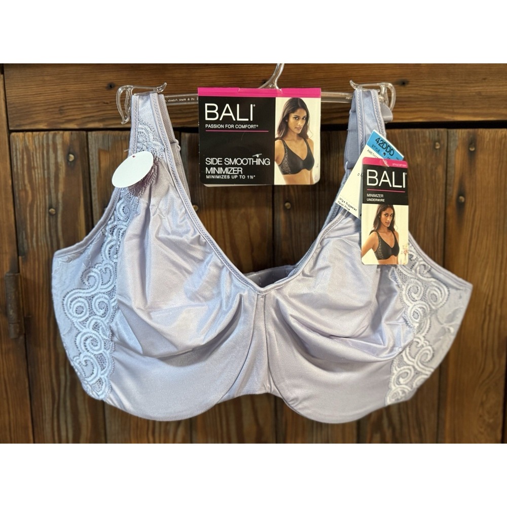 Lilyette by Bali Minimizer Underwire Bra Size 42DDD Purple Smoothing 04170F NWT